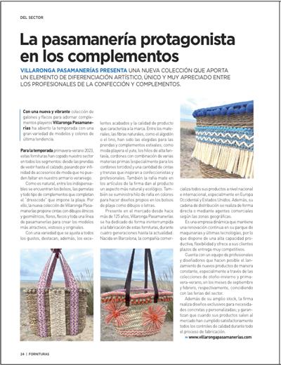 Publication in the " Fornituras" Magazine